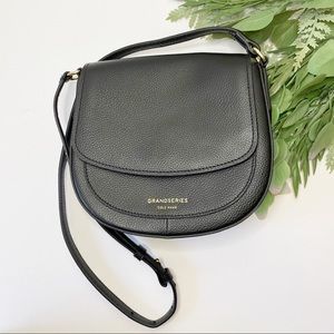 Cole Haan Grandseries Black Crossbody Saddle Bag